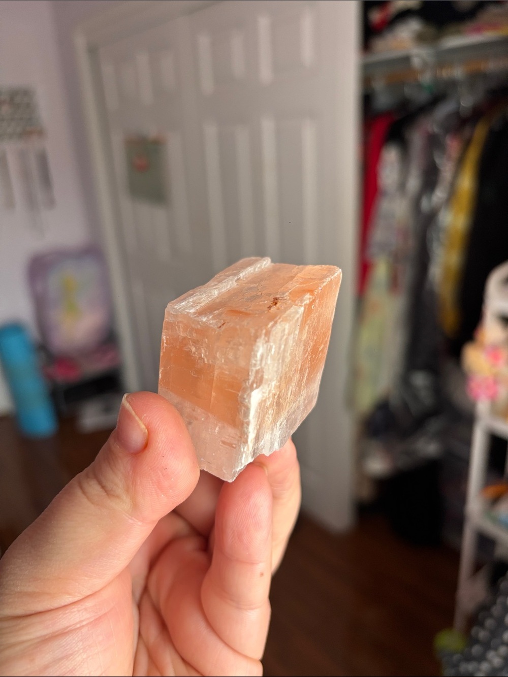 Natural Orange Selenite Crystal Chunk